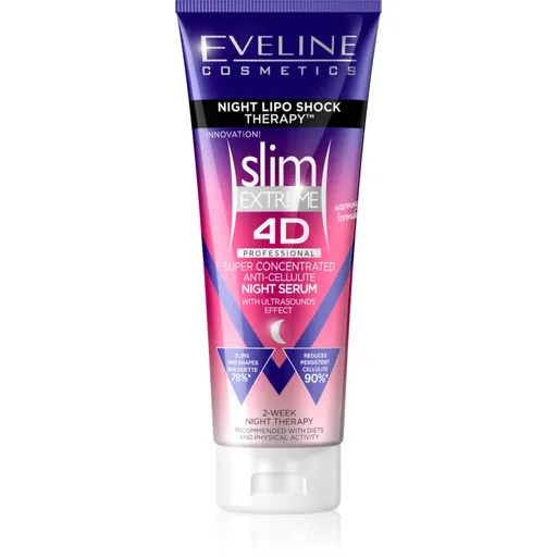 Eveline Cosmetics Slim Extreme superkoncentrované noční sérum s hřejivým účinkem 250 ml