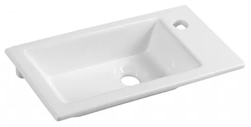 AQUALINE ZUNO 50 keramické umývátko nábytkové 50x25cm, bílá 9050