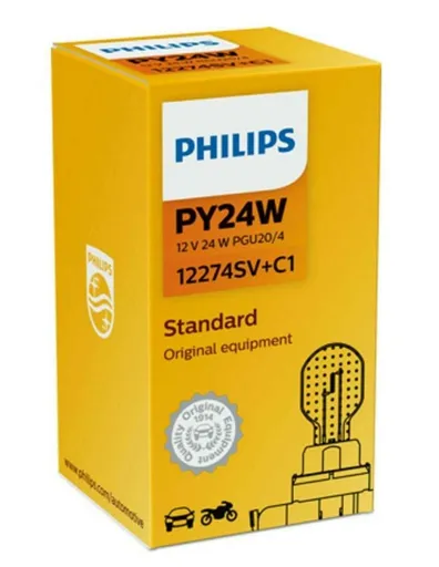 Philips PY24WSV+ 12V 24W PGU20/4 SilverVision Plus 1ks 12274SV+C1