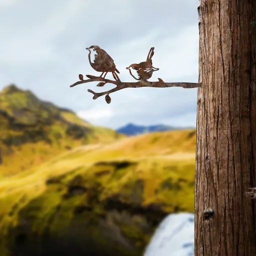 Zahradní dekorace Bird On The Branch 03 - Brown