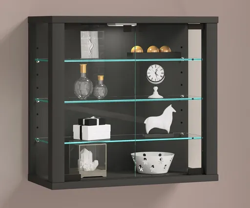 VCM Nástěnná vitrína Vitrosa S, antracitová
