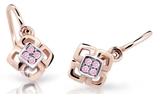 Cutie Jewellery Dětské bicolor náušnice z růžového zlata C2240-10-X-4 růžová