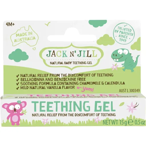 Jack N’ Jill Teething Gel zklidňující gel na růst zoubků 4m+ 15 g