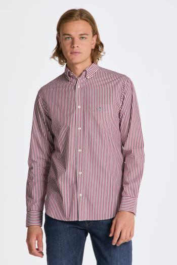 KOŠILE GANT REG POPLIN STRIPE SHIRT PLUMPED RED