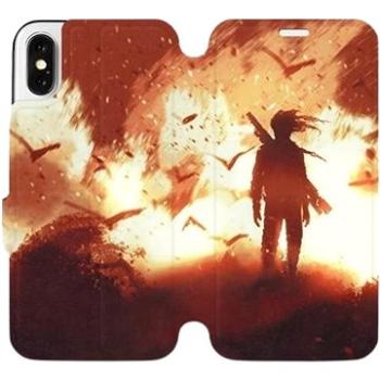 Flipové pouzdro na mobil Apple iPhone X - MA06S Postava v ohni (5903226155026)