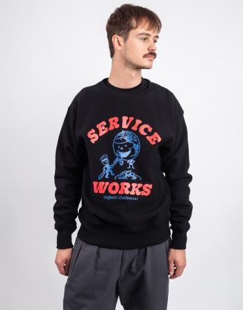 Service Works Organic Chefswear Crewneck BLACK S