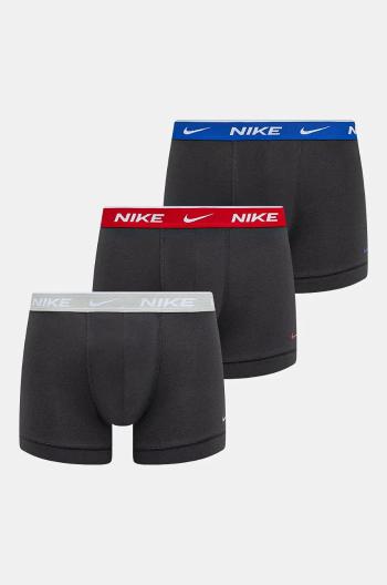 Boxerky Nike 3-pack pánské, šedá barva, 0000KE1008