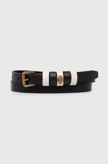 Kožený pásek Kurt Geiger London 20 MULTIKEEPER BELT dámský, černá barva, 760101109