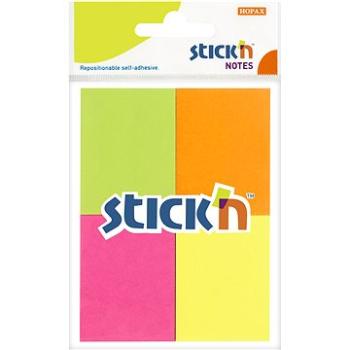 STICK´N 38 × 51 mm, neon mix, 4 × 50 lístků (21091)