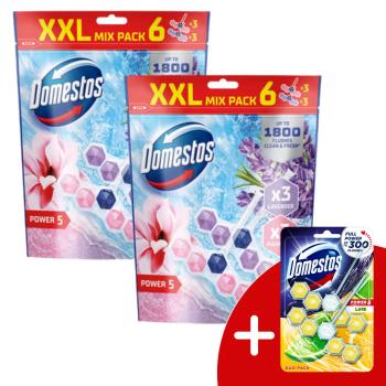 Domestos Power5 WC frissítő blokk mix Magnolia &amp; Lavender (12...