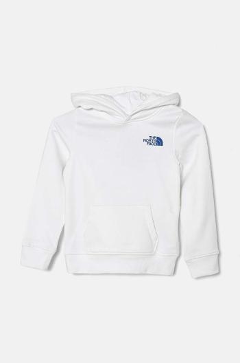 Dětská mikina The North Face REDBOX REGULAR P/O HOODIE bílá barva, s kapucí, s potiskem, NF0A89H9FN41