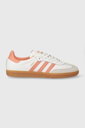 Kožené sneakers boty adidas Originals SAMBA OG bílá barva, IG5932