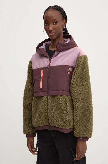 Bunda Superdry dámská, zelená barva, přechodná, oversize, W5011772A-A2Q