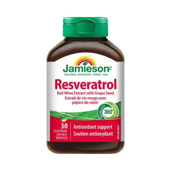 Jamieson Resveratrol 50 mg extrakt z červeného vína 30 kapslí