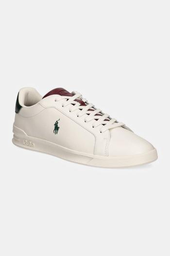 Kožené sneakers boty Polo Ralph Lauren Hrt Ct II bílá barva, 809949791001