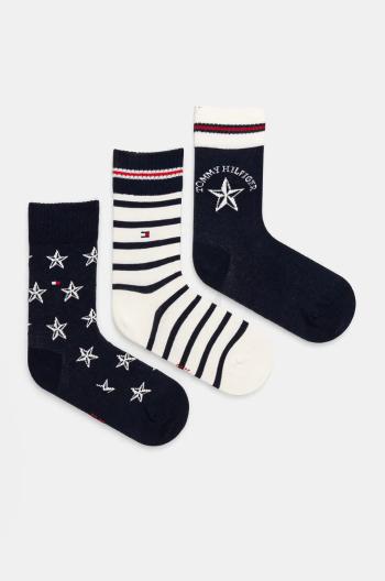 Dětské ponožky Tommy Hilfiger 3-pack tmavomodrá barva, 701229875