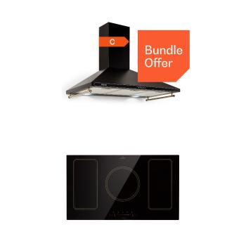 Klarstein Victoria 90 Duo Set indukce, 90 cm, indukční varná deska, digestoř