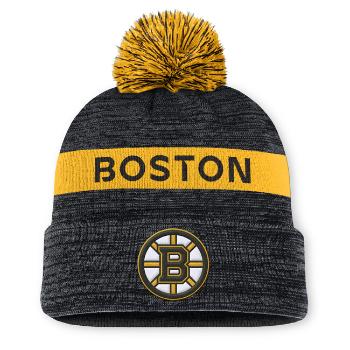 Fanatics Boston Bruins NHL Authentic PRO Rink Beanie Cuff With POM black/yellow gold - UNI