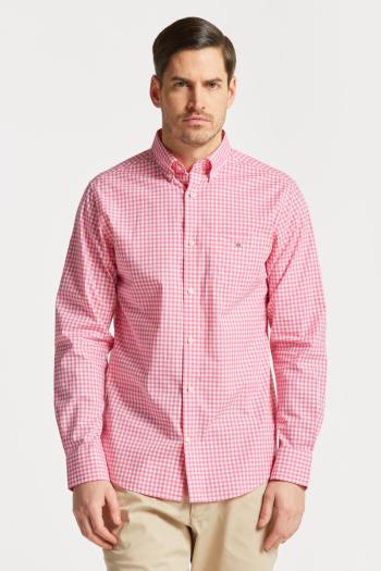 KOŠILE GANT REG BROADCLOTH GINGHAM BD PERKY PINK