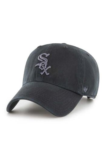 Bavlněná baseballová čepice 47 brand MLB Chicago White Sox černá barva, s aplikací, B-RGW06GWS-BKG