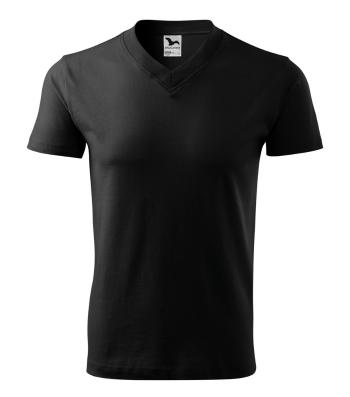 MALFINI Tričko V-neck - Černá | M