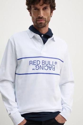 Bavlněné tričko s dlouhým rukávem Red Bull Racing x Pepe Jeans bílá barva, s potiskem, RM540011