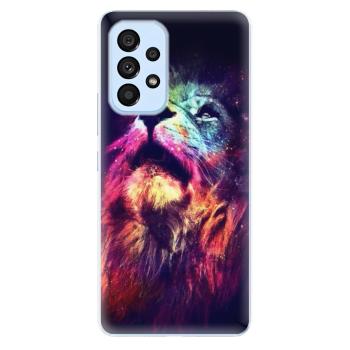 Odolné silikonové pouzdro iSaprio - Lion in Colors - Samsung Galaxy A73 5G