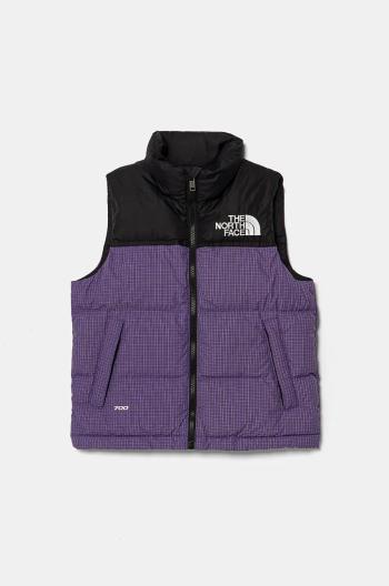 Dětská péřová vesta The North Face TEEN 1996 RETRO NUPTSE VEST fialová barva, NF0A8A4B6KO1