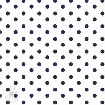 Bavlněná látka Dots white/navy