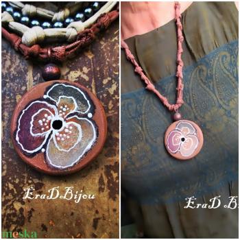 Fantázia virág medál, nyaklánc