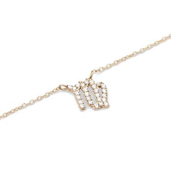 Daniel Wellington Půvabný pozlacený náhrdelník znamení Panna Crystal Zodiac DW00400924