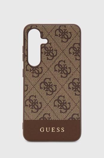 Obal na telefon Galaxy Guess S24 S921 hnědá barva, GUHCS24SG4GLBR