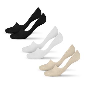 Bontis Sada 3 ks: Ponožky INVISO - Biela / čierna / béžová | 35-38