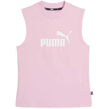 Puma ESSENTIALS+ SLIM LOGO TANK Dámské tílko, růžová, velikost