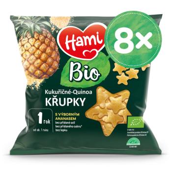 EXP: 20.12.2024 8x HAMI BIO Křupky kukuřičné-quinoa s výborným ananasem 20 g, 12+