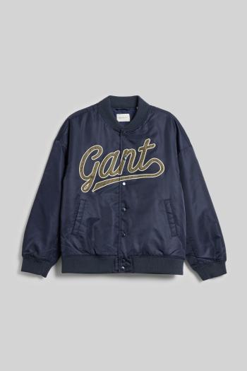 BUNDA GANT SCRIPT LOGO VARSITY JACKET EVENING BLUE