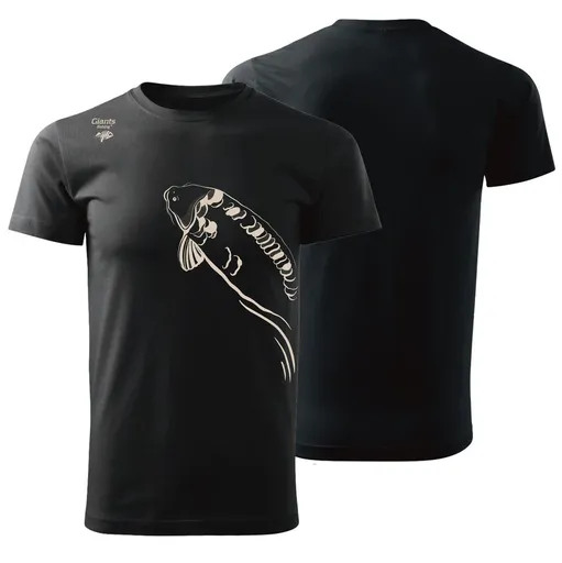 Giants fishing Tričko pánské černé Plavající kapr - vel. 3XL,Giants fishing Tričko pánské černé Plavající kapr - vel. 3XL