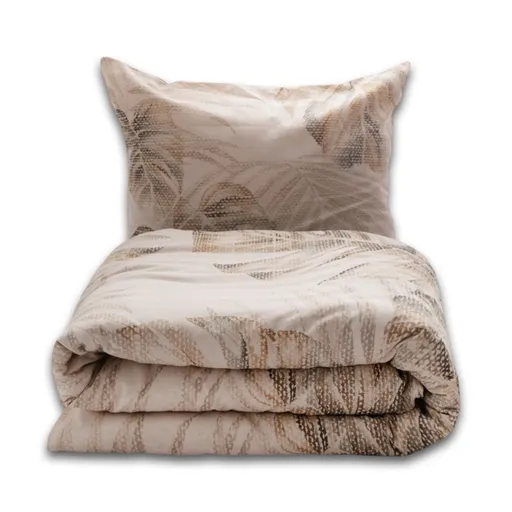 Povlečení ze směsi bavlny a lnu Monstera, 160 x 200 cm, 2 ks 70 x 80 cm