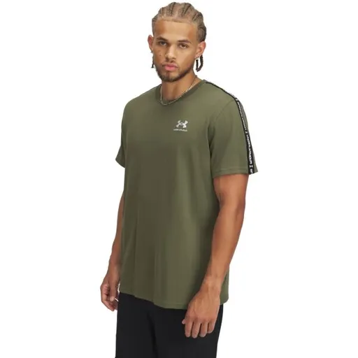 Under Armour ICON HEAVYWEIGHT TEE Pánské triko, tmavě zelená, velikost S