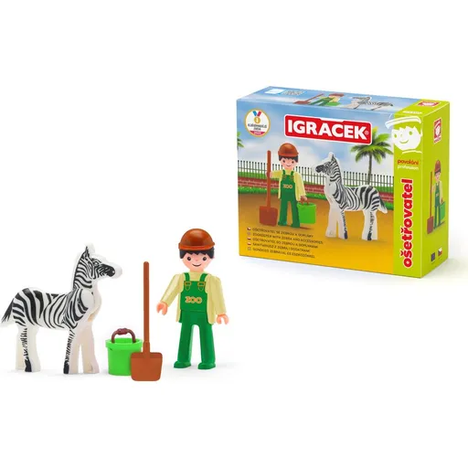 Igráček Ošetřovatel - figurka se zebrou a příslušenstvím