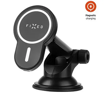 FIXED MagClick XL s podporou uchycení MagSafe na sklo nebo palubní desku 15W černý (FIXMCLI-XL-BK)