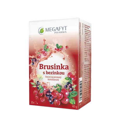Megafyt Brusinka s bezinkou porcovaný čaj 20x2 g