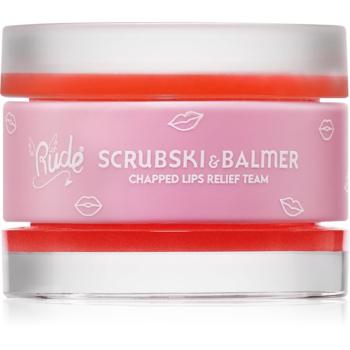 Rude Cosmetics Scrubski & Balmer balzám a peeling na rty odstín Juicy Peach 7.5 g