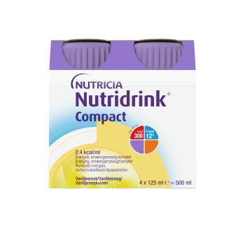 Nutridrink Compact s příchutí vanilkovou 4x125 ml