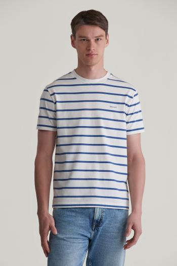 TRIČKO GANT STRIPED SS TSHIRT EGGSHELL