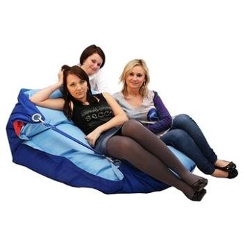 BeanBag Sedací pytel 189×140 duo dark blue - cyan (BB189×140-darkblue-cyan)