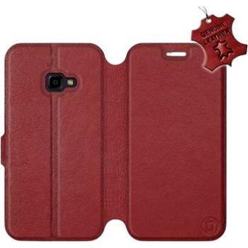 Flip pouzdro na mobil Samsung Xcover 4 - Tmavě červené - kožené -   Dark Red Leather (5903226518197)