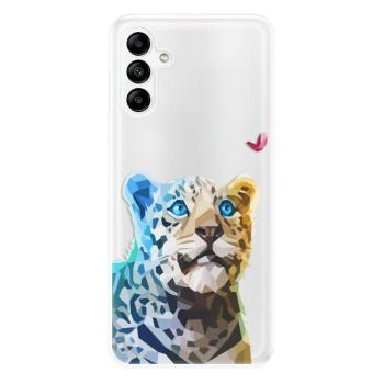 Odolné silikonové pouzdro iSaprio - Leopard With Butterfly - Samsung Galaxy A04s