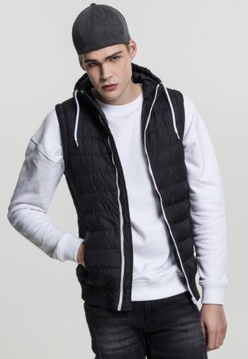 Urban Classics Small Bubble Hooded Vest blk/wht - XL