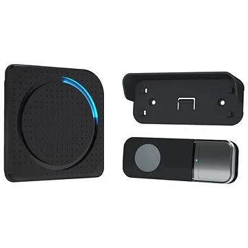 Solight bezdrátový zvonek, do zásuvky, 200m, černý, learning code (1L67B)